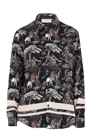 Black tropical print shirt YES LONDON | XCM720401